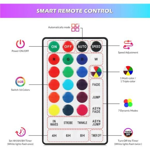 Color changing rope lights 99ft 300 led outdoor indoor waterproof string lights - Picture 4 of 7